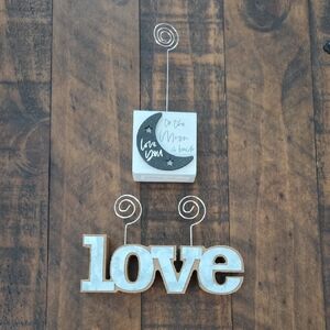 Love Picture Holders with Silver Accents